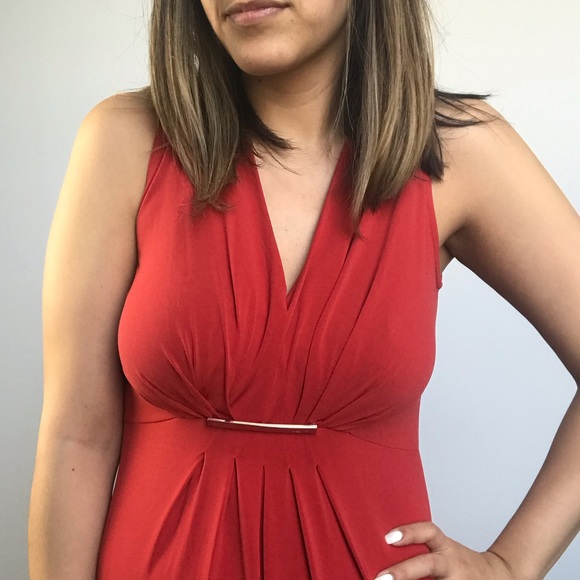 MICHAEL KORS NWT RED HIGH LOW DRESS - Picture 2 of 7
